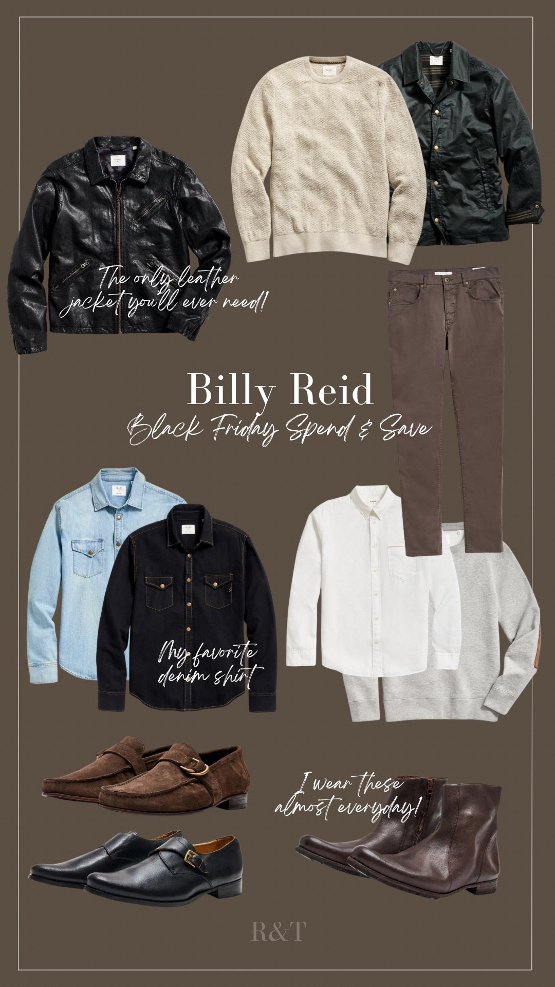 My favorite Billy Reid picks for Black Friday. Spend and save and stock up for holiday gifts for men or for yourself. Timeless pieces that are luxury and staples  

#LTKCyberWeek #LTKGiftGuide #LTKHoliday