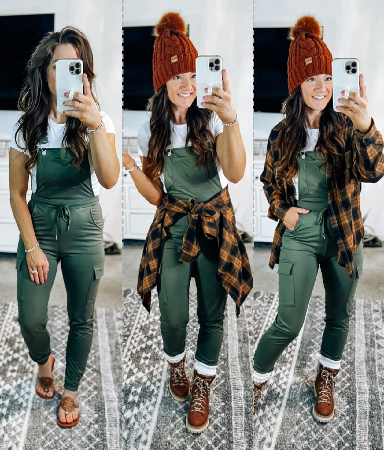 New Walmart bibs!! Under $18 and available in black! These look cute with boots for winter, but will be adorable with sneakers and sandals too! Love the cargo jogger fit! True to size, but you could size up for a baggier fit (I sized down to the xs because they didn’t have the green in size small in stores). These would also be great for travel because they’re a soft knit material! 👏 The white shirt comes with it, but you could always switch it out for a long sleeve if it’s cold where you are!! My Vici plaid is also on MAJOR markdown and only $9.99 AND fully stocked!!! Runnnn

#LTKstyletip #LTKtravel #LTKfindsunder50