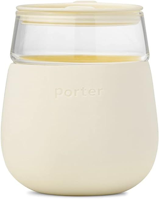 W&P Porter Wine Cocktail Glass w/ Protective Silicone Sleeve | Cream 15 Ounces | On-the-Go | Reus... | Amazon (US)