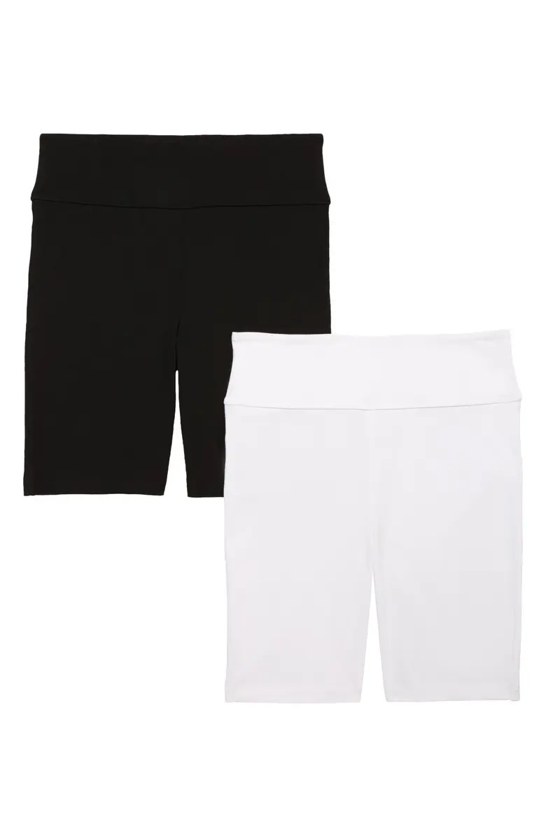 Kids' High Waist Bike Shorts Two-Pack | Nordstrom