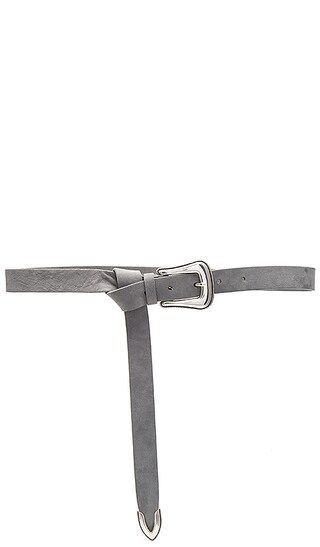 B-Low the Belt Taos Mini Nubuck Belt in Fog & Silver | Revolve Clothing