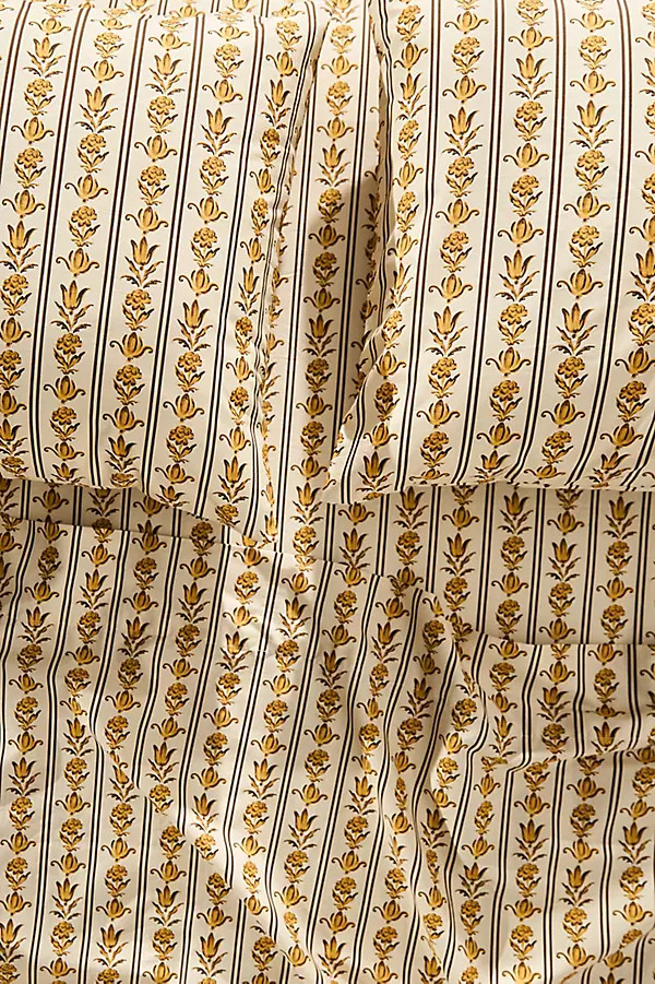 Organic Cotton Percale Printed Sheet Set | Anthropologie (US)