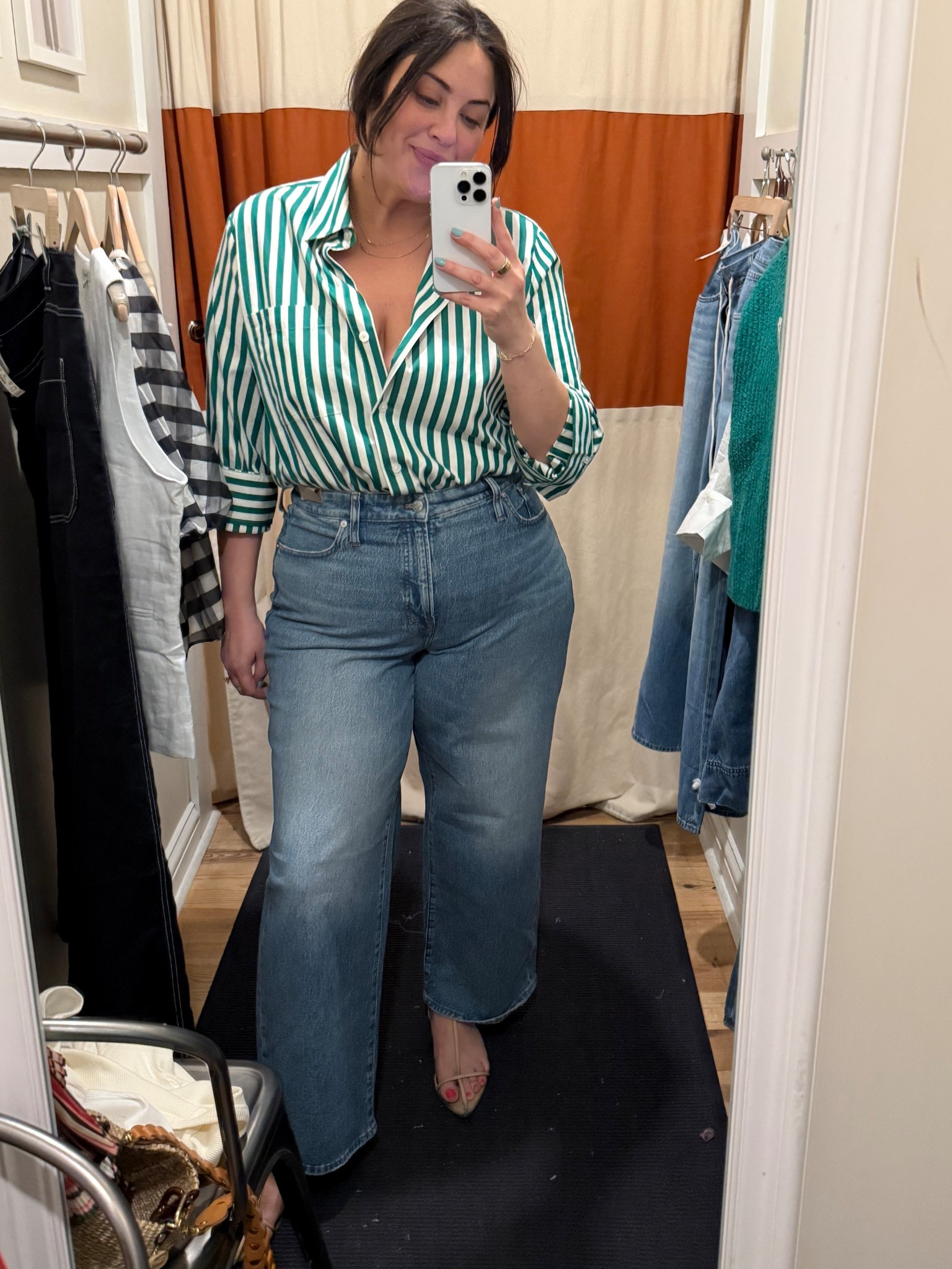Two favorite Madewell staples - vintage fit jeans and a button up. I wear curvy styles in madewell and this style runs true to size for me. Also in tall, petite, plus.


#LTKMidsize #LTKPlusSize #LTKSaleAlert