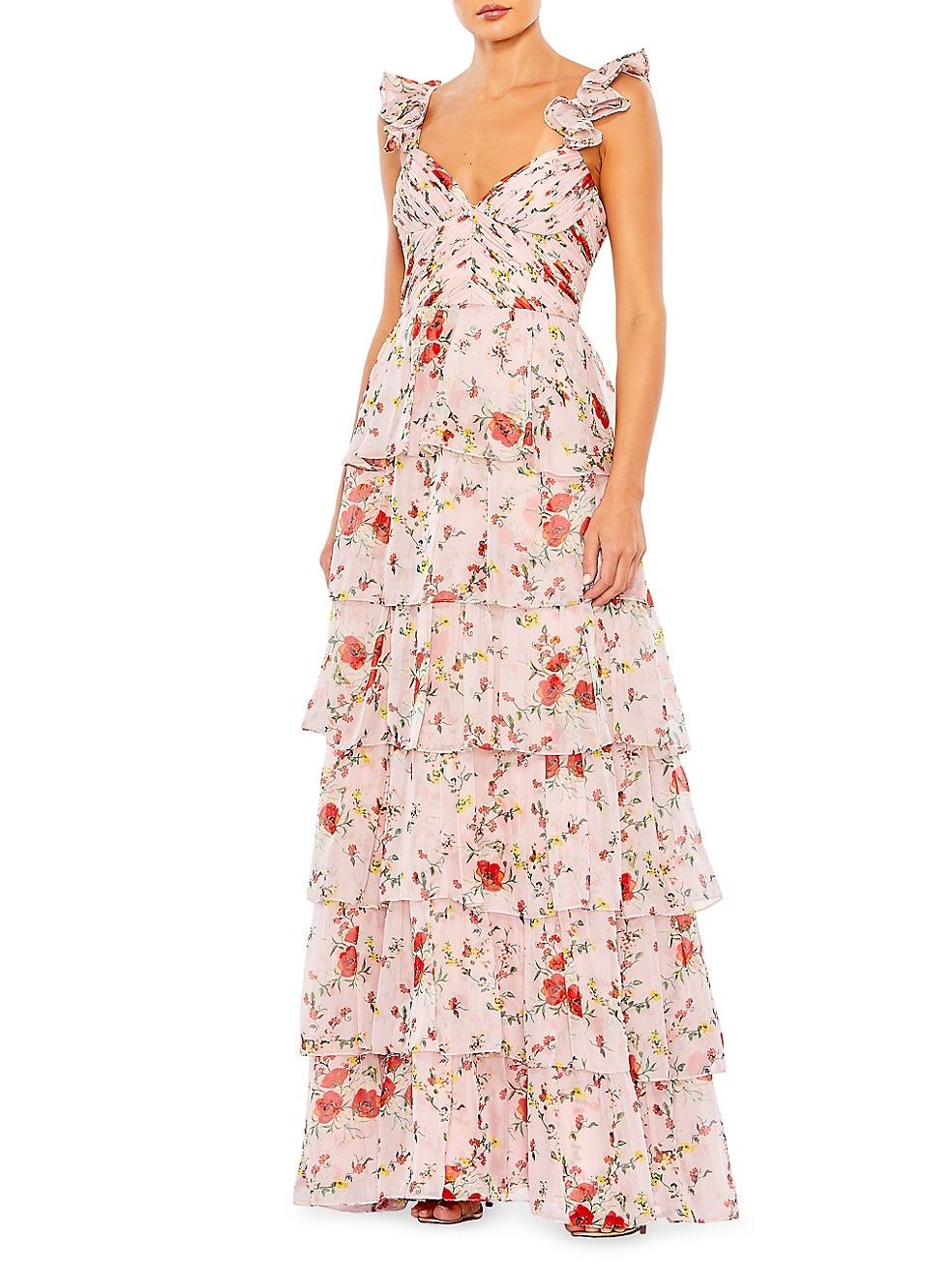 Floral Tiered Gown | Saks Fifth Avenue