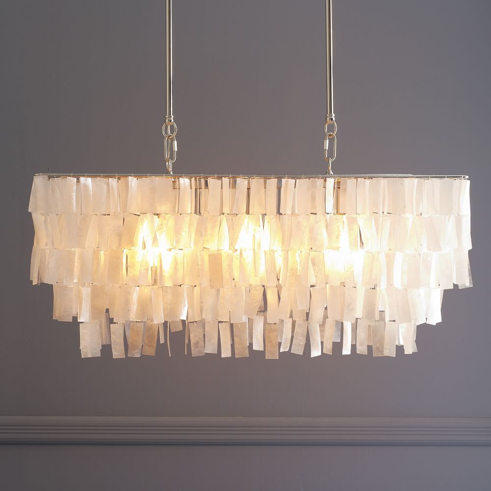 Capiz Rectangle Chandelier | West Elm (US)