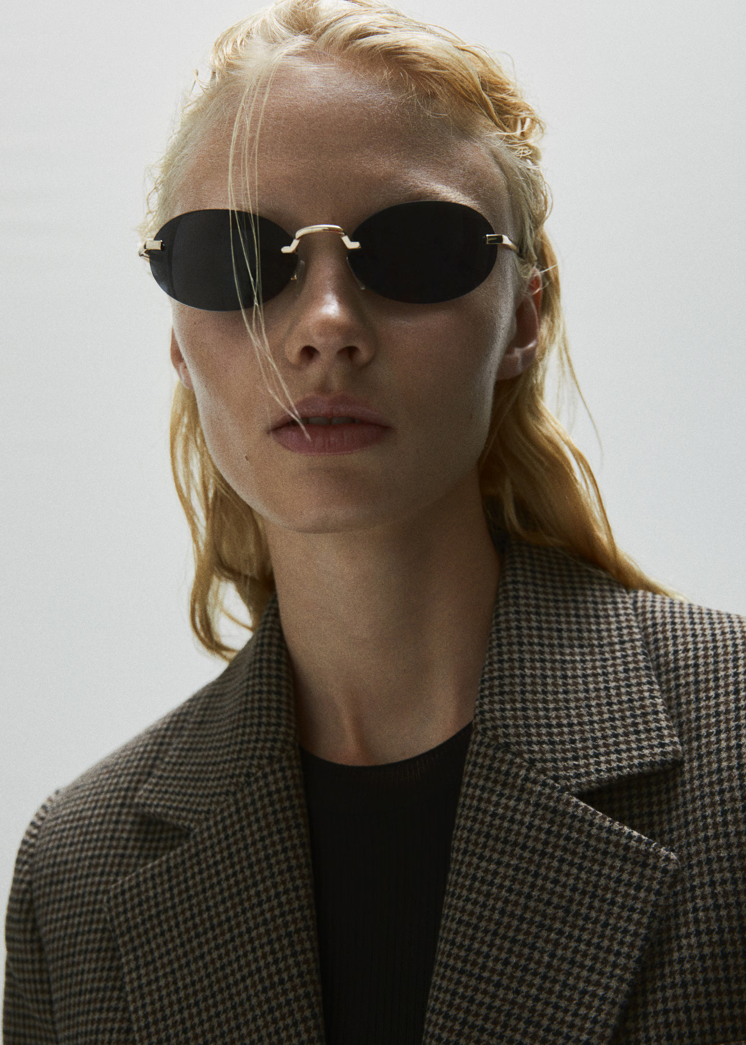 Lapels Houndstooth suit blazer - Women | MANGO United Kingdom | MANGO (UK)