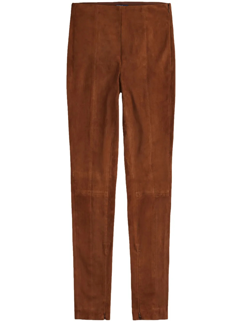 Polo Ralph Lauren velvet-effect high-waisted Leggings  | Brown | FARFETCH | Farfetch Global