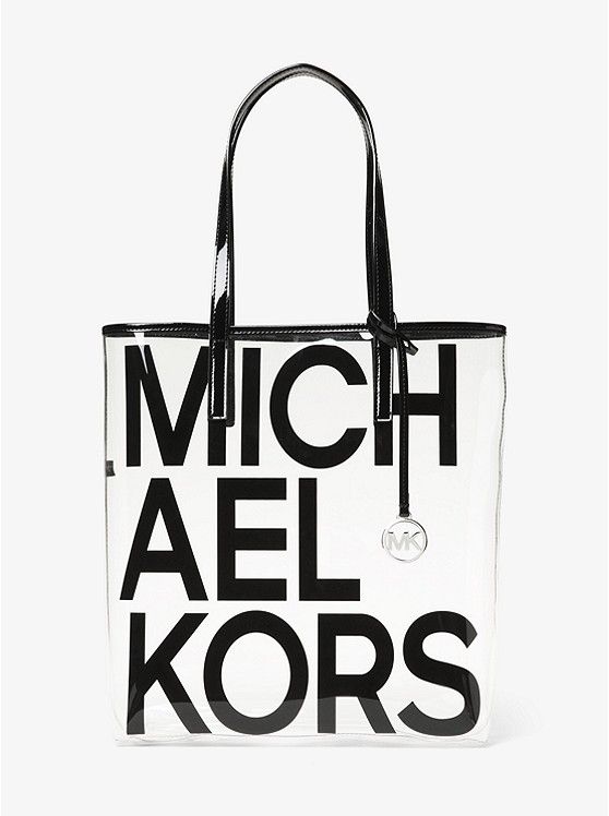 The Michael Large Graphic Logo Print Clear Tote Bag | Michael Kors US