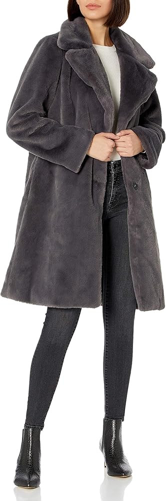 The Drop Women's Kiara Loose-Fit Long Faux Fur Coat | Amazon (US)