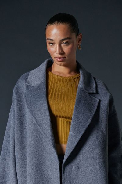 Wool-blend Coat - Dark gray - Ladies | H&M US | H&M (US + CA)