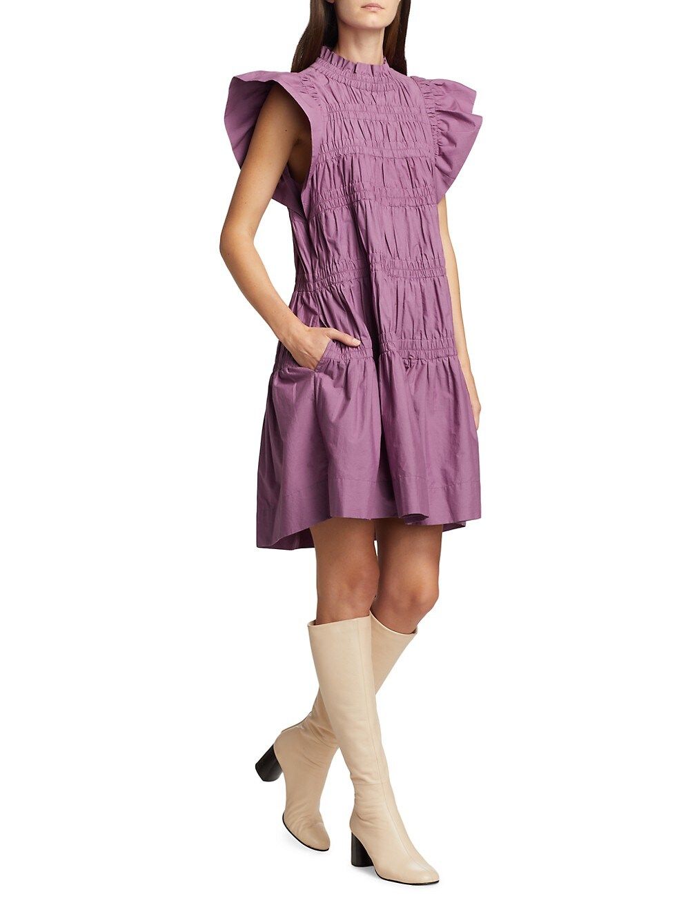 Sea Steph Flutter-Sleeve Tunic Dress | Saks Fifth Avenue