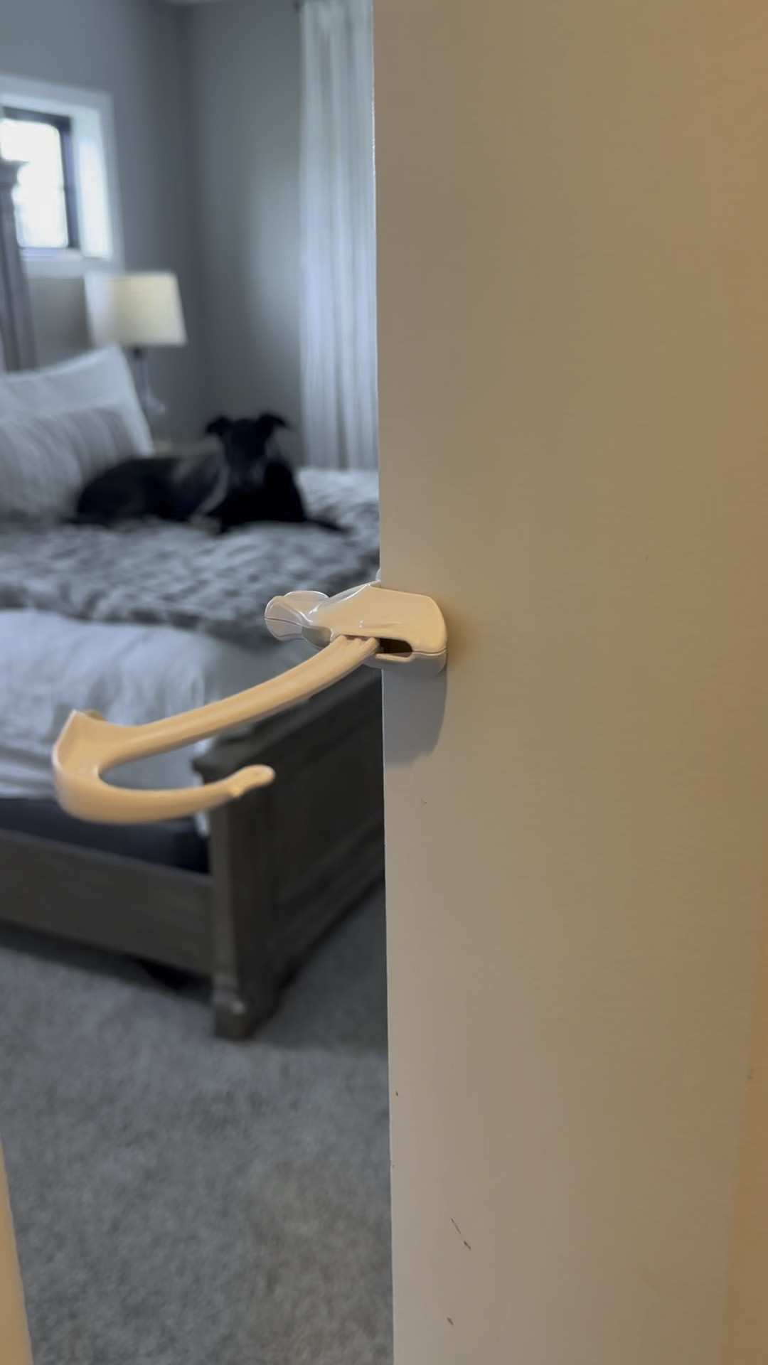 My current favorite baby and toddler proofing item. This door lock is non adhesive and easy to use and move from room to room. 

#LTKFamily #LTKBaby #LTKKids