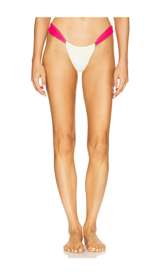 Sandra Bikini Bottom in Cream & Raspberry | Revolve Clothing (Global)