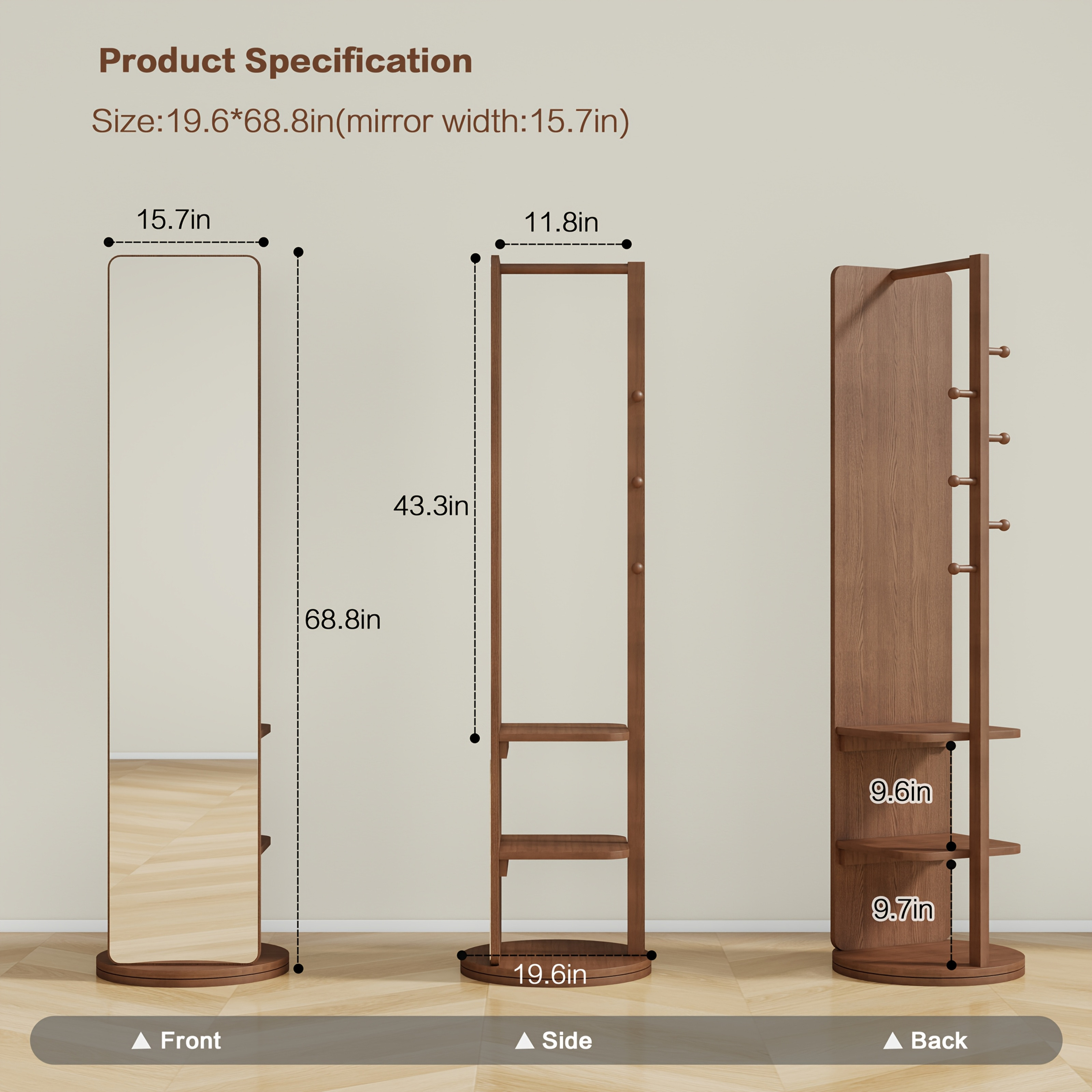 ° rotating full length   full length solid wood - Temu | Temu Affiliate Program