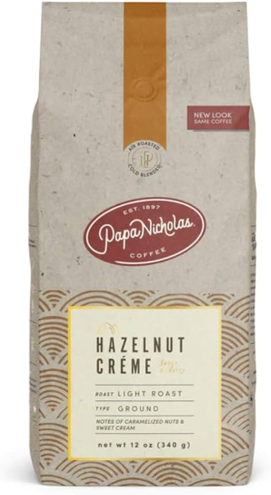 PapaNicholas Coffee Ground Coffee, Hazelnut Creme, 12 Ounce | Amazon (US)