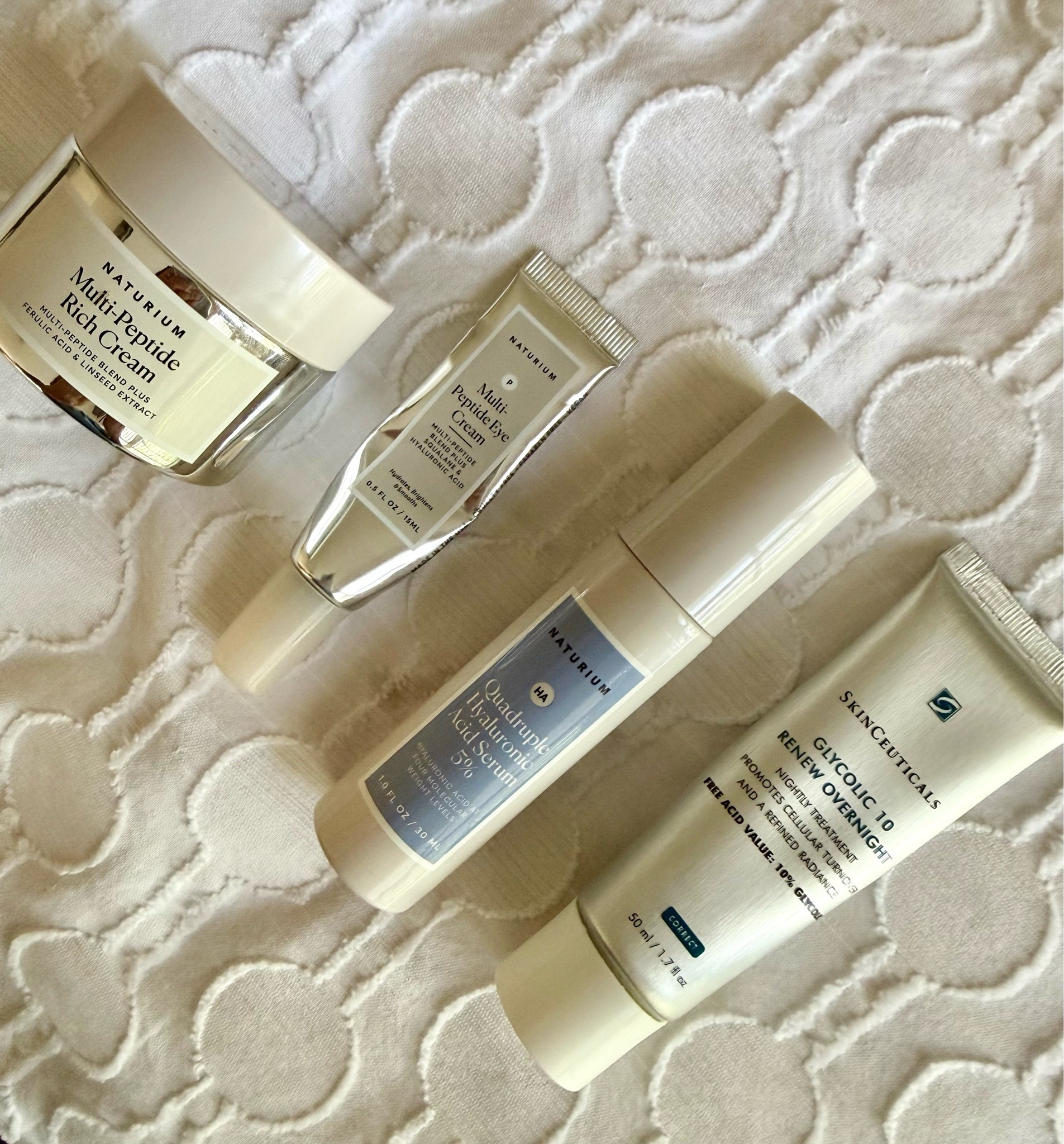My nighttime skin care faves. I trade off nights with the glycolic + hylaronic treatments. Eye cream + night cream every night!

#LTKselfcare #LTKBeauty #LTKdayinmylife