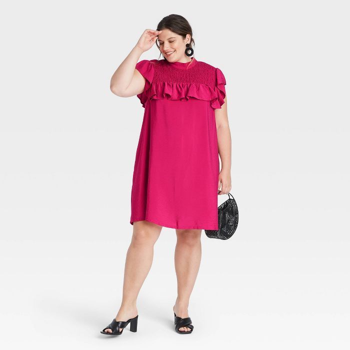 Women's Sleeveless Ruffle Yoke Dress - A New Day™ | Target