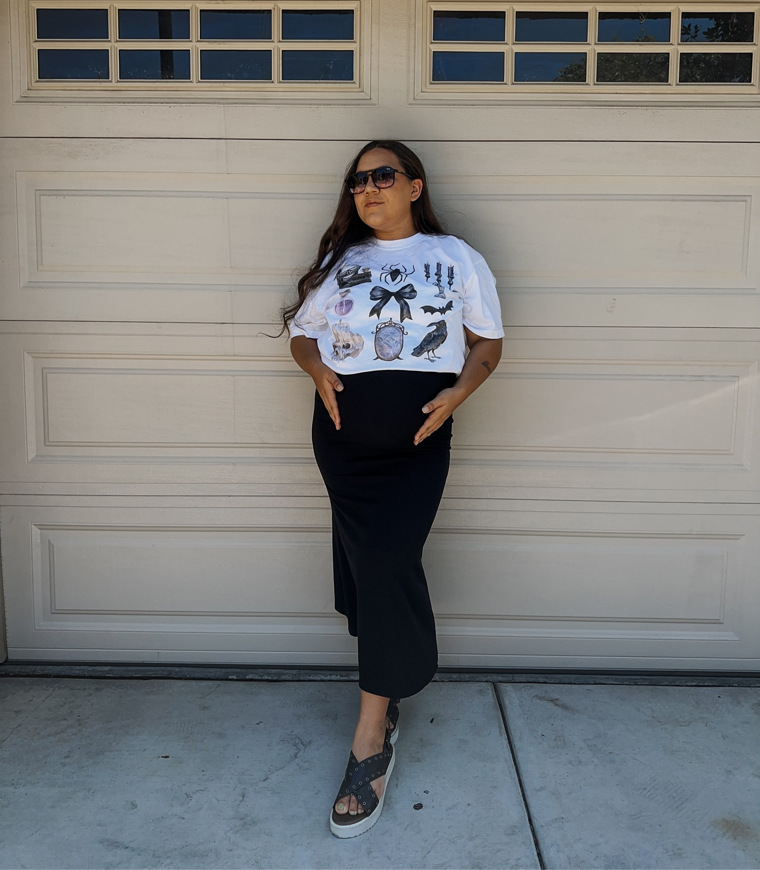 The cutest bump friendly Halloween outfit if I ever did see one. The dress is not maternity but 100% bump friendly 

Target style black midi dress bodycon summer dress slater vintage sale alert 

#LTKSeasonal #LTKFindsUnder50 #LTKStyleTip