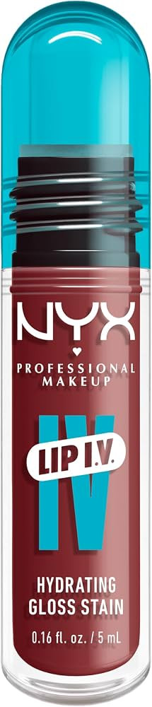 NYX PROFESSIONAL MAKEUP Lip IV Hydrating Glossy Lip Stain with 12HR Hydration - Drippin In Rose (... | Amazon (US)
