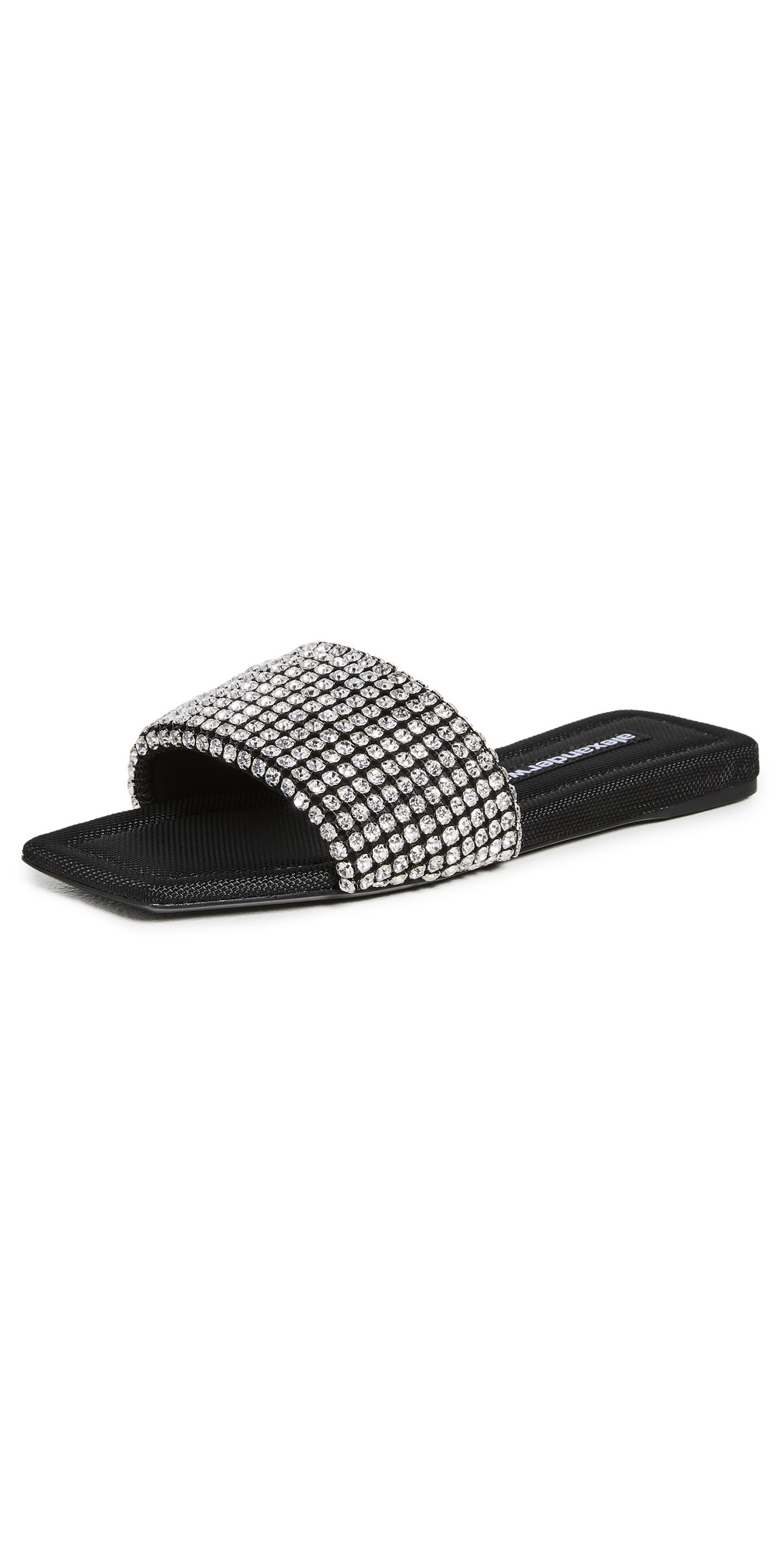 Alexander Wang Anya Crystal Flat Slide Sandals | Shopbop