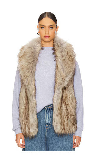 Unreal Fur Rubicon Faux Fur Vest in Cream. - size S | Revolve Clothing (Global)