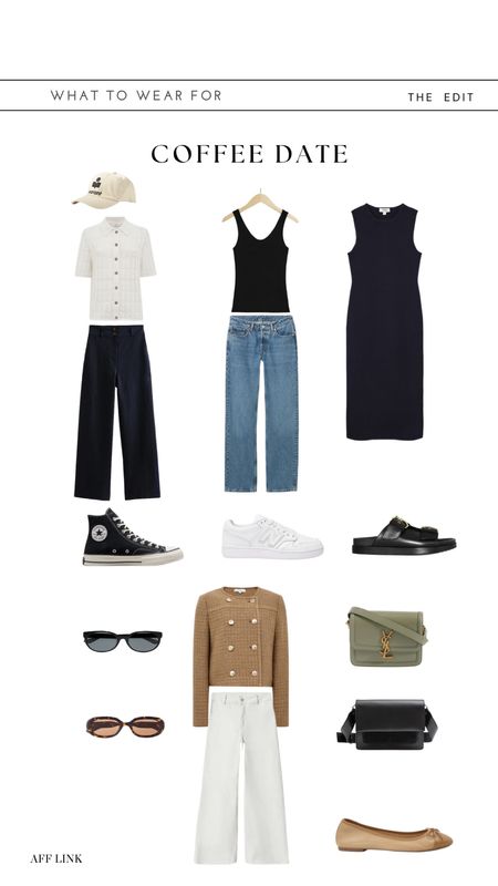 Coffee Date, Knitted Midi Dress, Cos, New  Balance, Schuh, Ribbed Top, & Other Stories, Straight Jeans, Weekday, YSL bag, Converse, Crossbody bag, White Jeans, Mango, Sunglasses, NET-A-PORTER, Linen Trousers, Boden 

#LTKeurope #LTKSeasonal #LTKstyletip