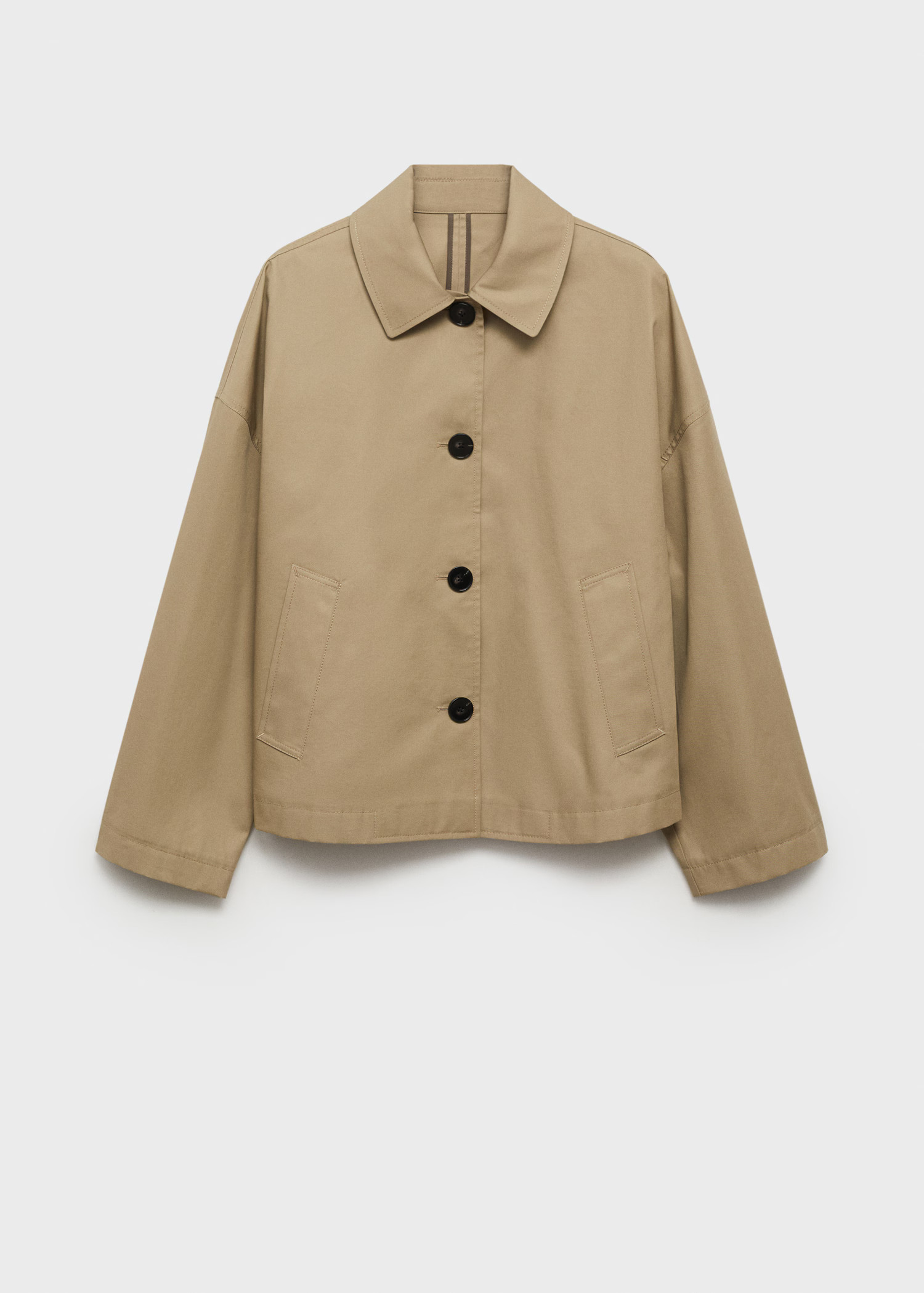 Straight cotton jacket with buttons - Women | MANGO United Kingdom | MANGO (UK)