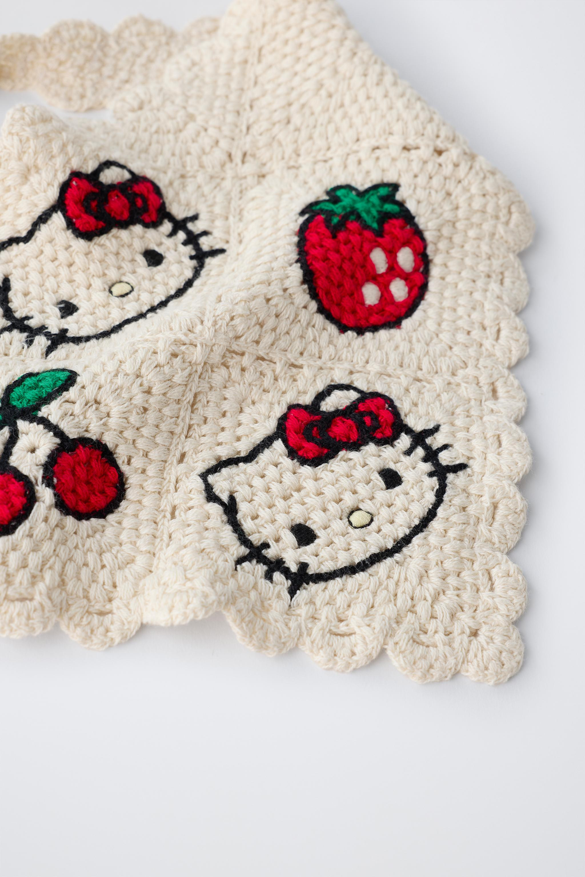 HELLO KITTY © SANRIO CROCHET KNIT BANDANA | Zara US