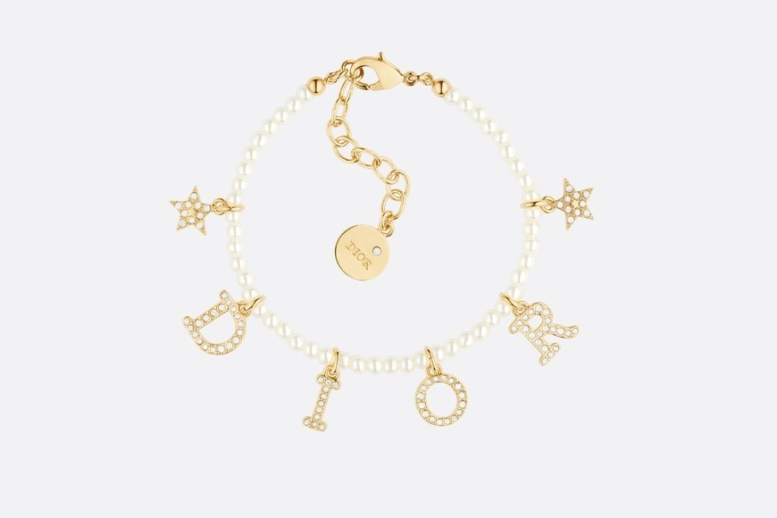 Dio(r)evolution Bracelet Gold-Finish Metal, White Resin Pearls and White Crystals - Fashion Jewel... | Dior Beauty (US)