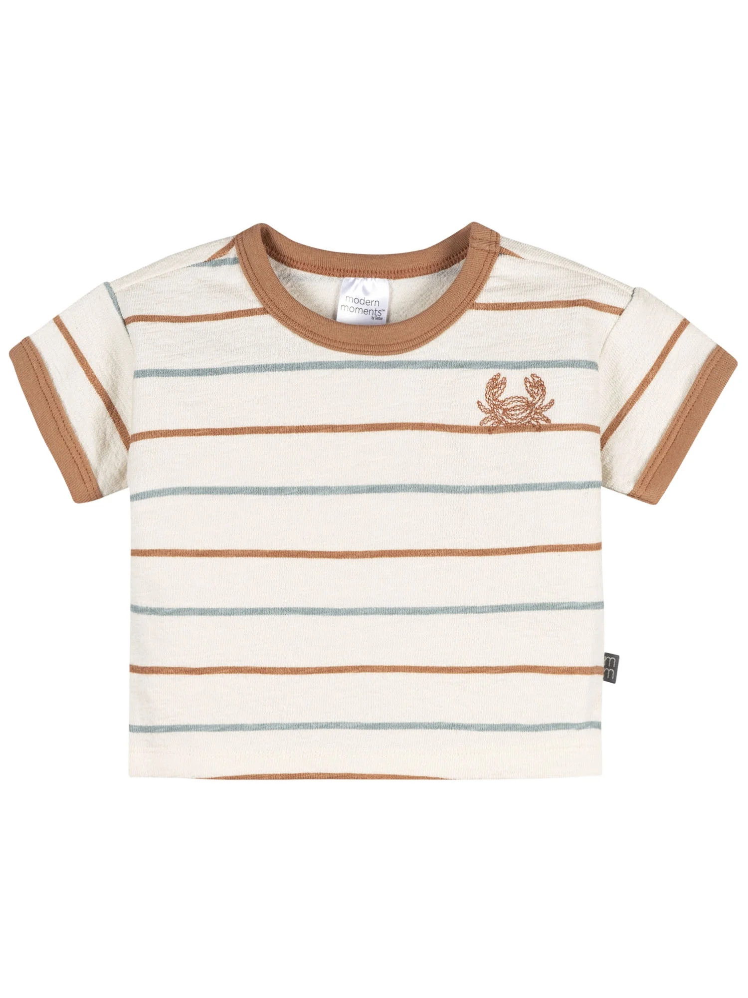 Modern Moment by Gerber Baby Boy Organic Short Sleeve Top, Sizes 0/3 Months - 24 Months | Walmart (US)