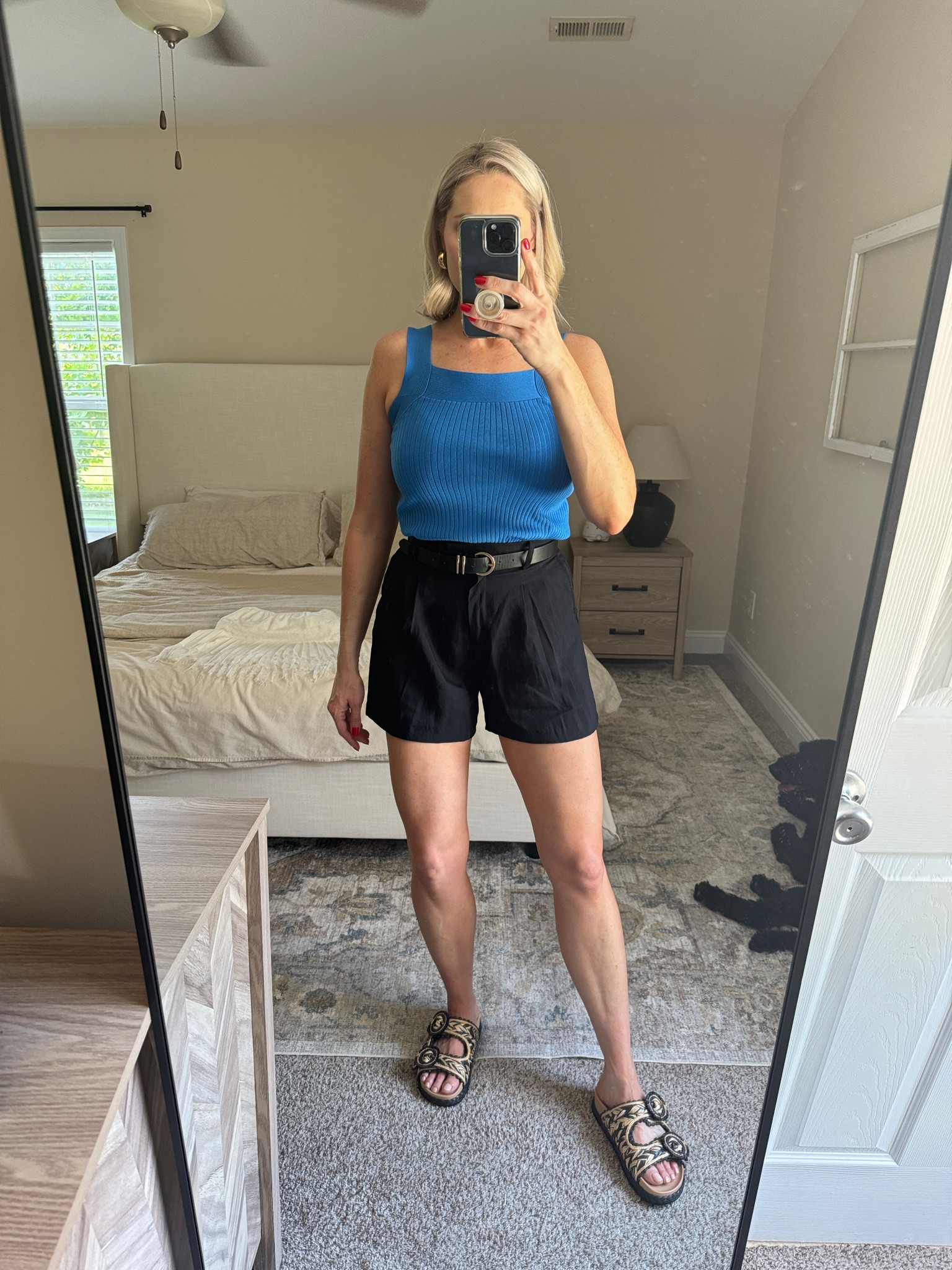 Blue summer top, black linens trousers, sandals

#LTKFindsUnder100 #LTKShoeCrush #LTKSeasonal