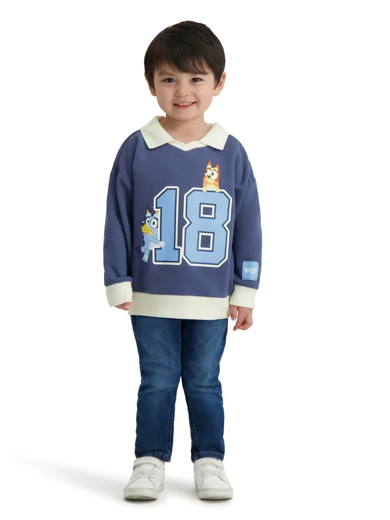 Bluey Toddler Boy Long Sleeve Rugby Shirt, Sizes 12M-5T | Walmart (US)