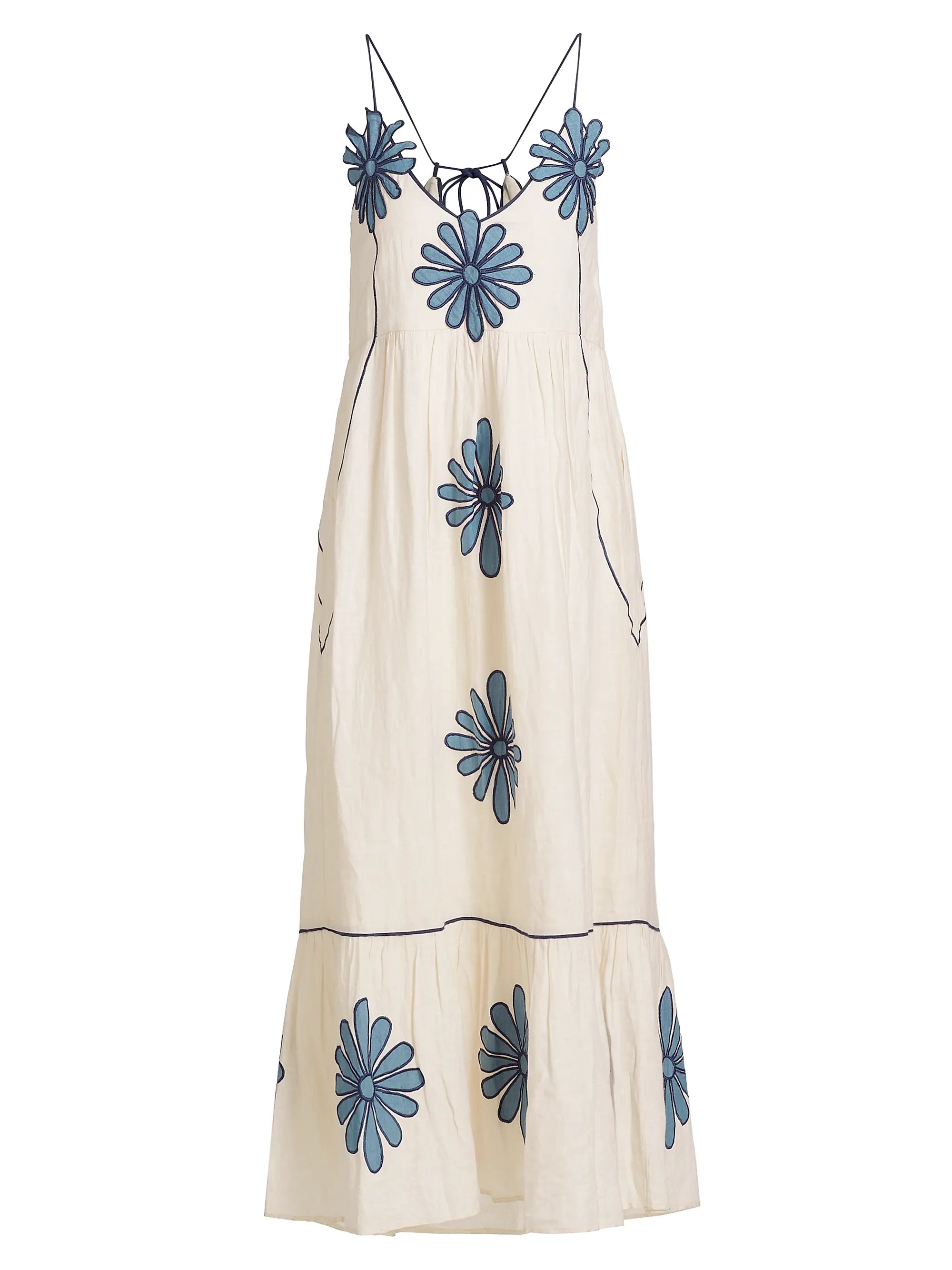 Carmen Linen Daisy Maxi Dress | Saks Fifth Avenue