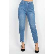 CuffedButton Mom Jeans | SHEIN