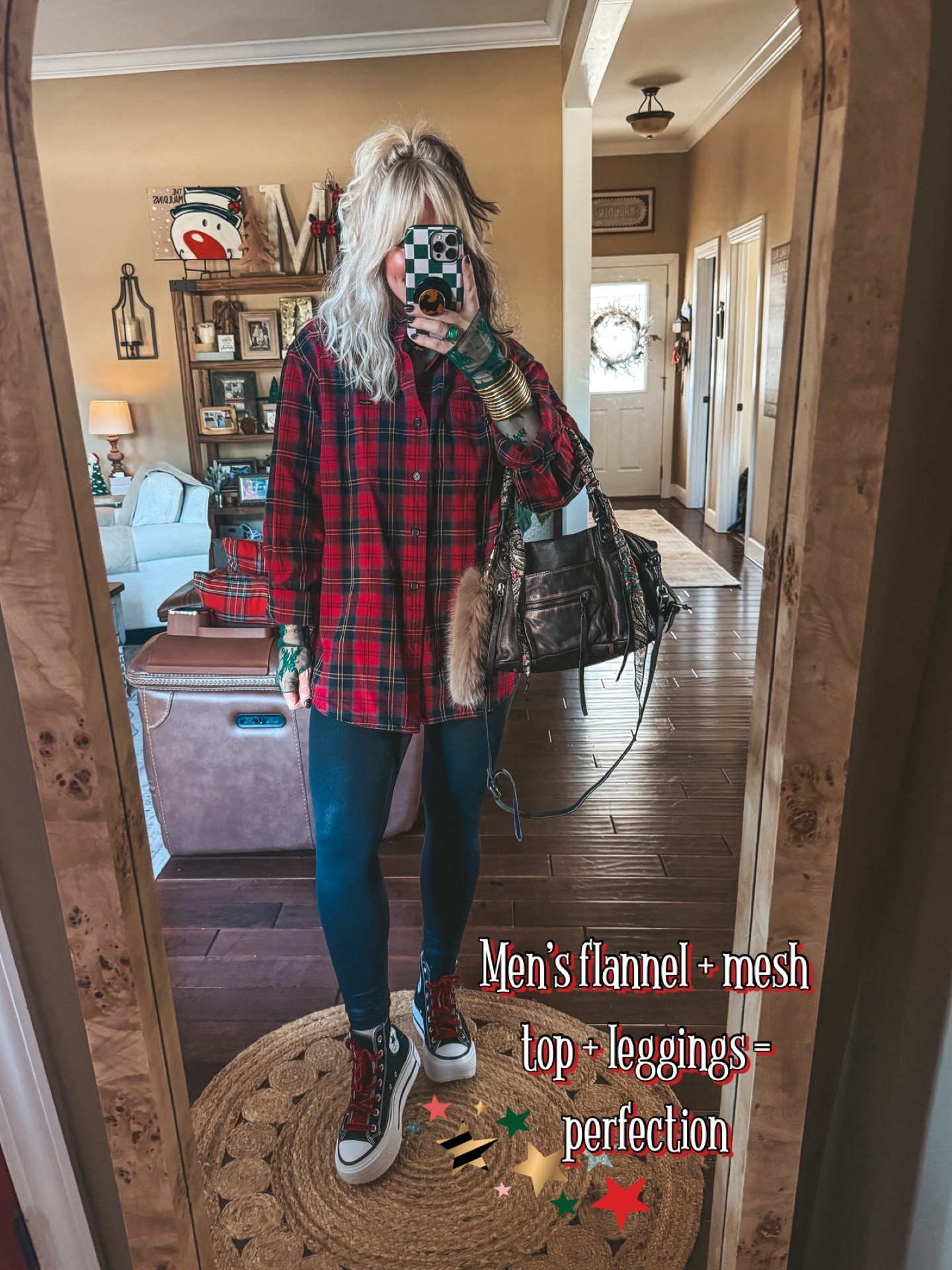 Love a men’s flannel and a mesh top makes it even better!! 

#LTKOver40 #LTKootd #LTKHoliday