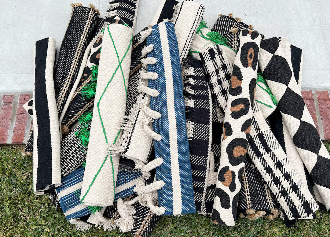 Cotton Layering Rug, 4 SIZES Woven Rug, Indoor Outdoor Layered Mat Doormat, Fits Underdoormats, E... | Etsy (US)