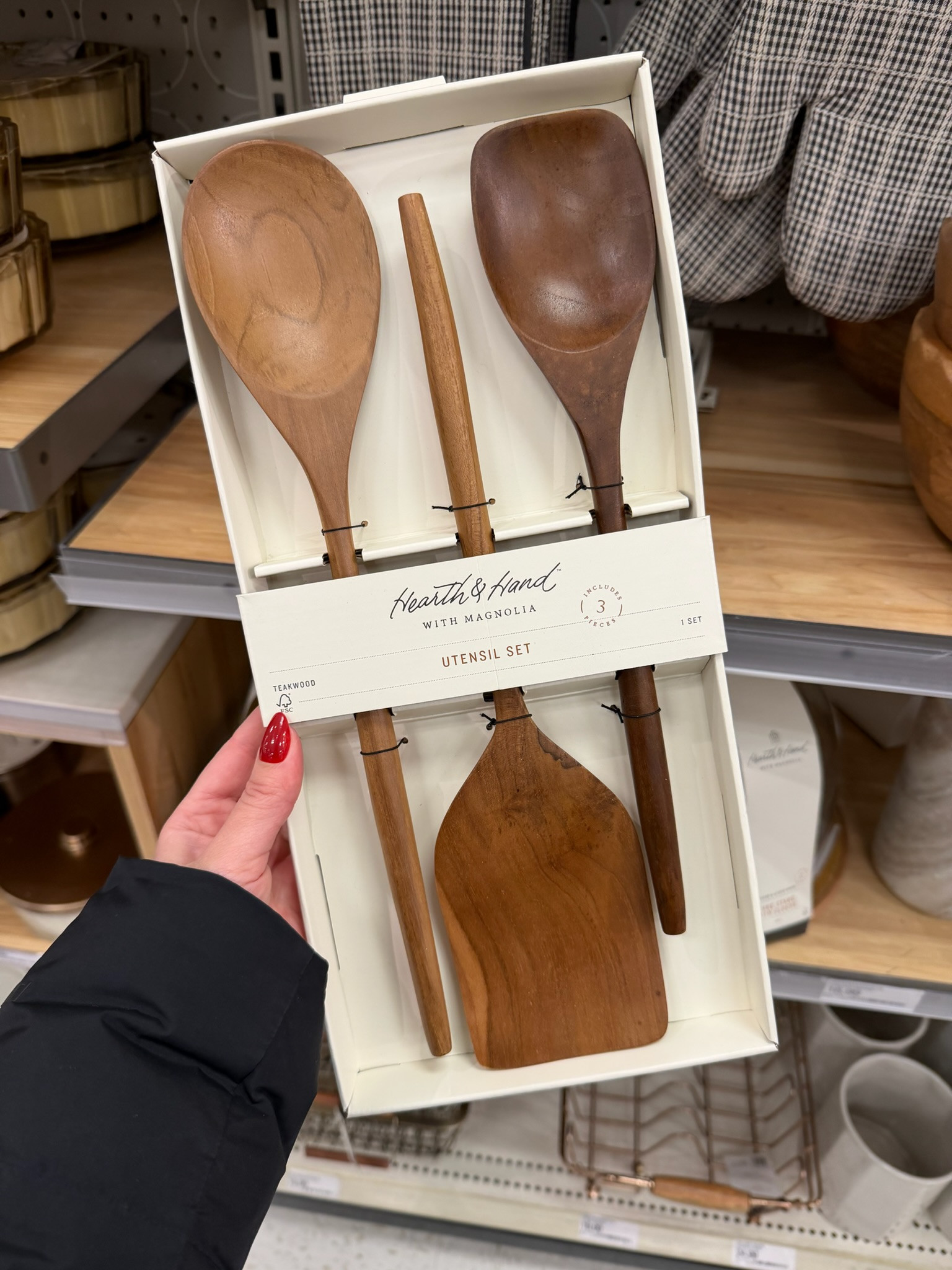 Target just dropped a major 30% off sale on the Hearth & Hand with Magnolia collection! This is the absolute best time to refresh your utensils- loving this dark wood set! accolade crew neck pullover, chocolate brown outfit, date night outfits, dark wash denim, silver hardware, analog hobbies, valentines outfit women, knits and shawls, valentines day outfit women, vacation outfits beach, hearth and hand sale, target home decor, magnolia home, target circle deals, target finds, pleated lamp, sage green decor, neutral home aesthetic, kitchen refresh, studio mcgee style, target style, cozy home finds, viral target finds, home styling, modern farmhouse, apartment decor, interior design on a budget, target deals, home favorites 

 #LTKValentine #LTKfoodie #LTKHome