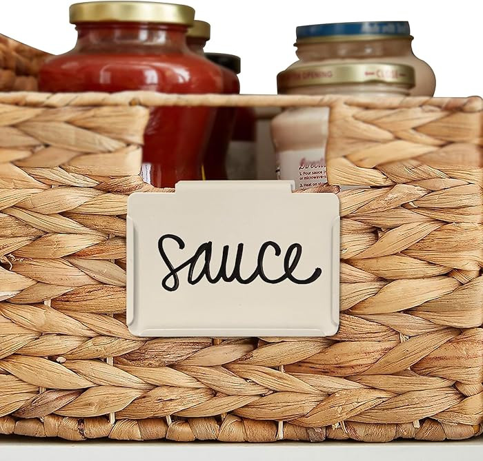 trohestar Basket Labels Clip on | Label Holders for Basket or Storage Bins Includes White Chalk M... | Amazon (US)