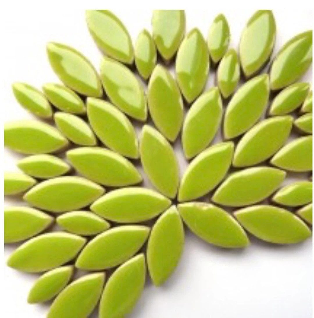 Kiwi Green Ceramic Petal Mix (30-35 count)//Green Petals//Mosaic Tiles//Mosaic Surplus | Etsy (US)