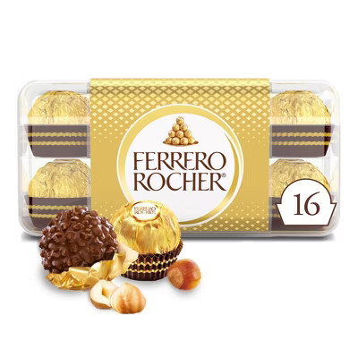 Ferrero Rocher Fine Hazelnut Chocolate Candy - 7oz/16ct | Target