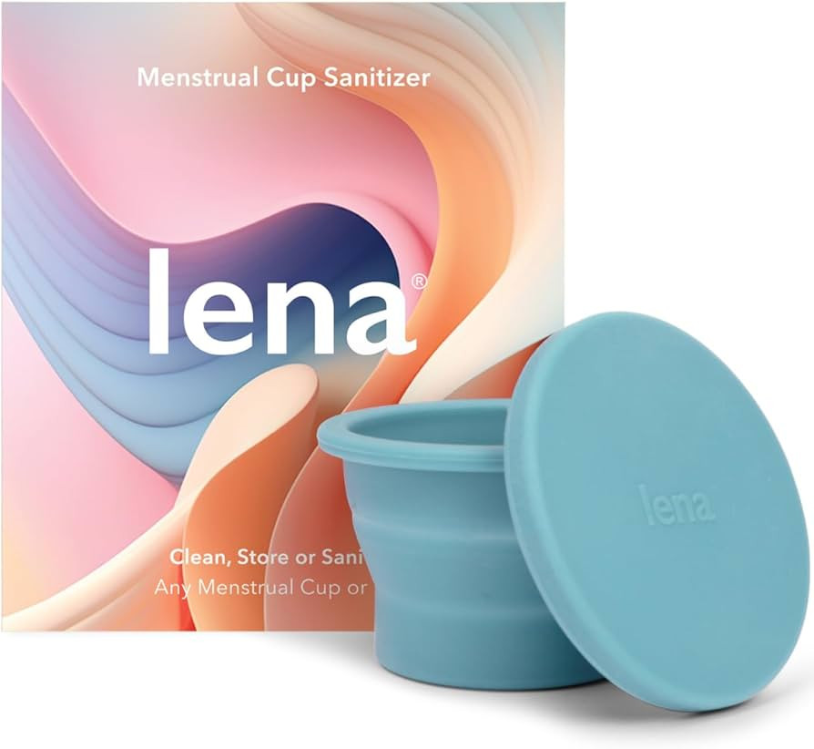 Lena Menstrual Cup Sanitizer & Cleaner Case - Compact, Collapsible Silicone Container for Cleanin... | Amazon (US)