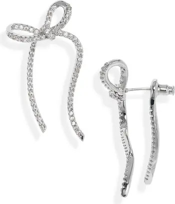 Shashi Caroline Pavé Bow Drop Earrings | Nordstrom | Nordstrom