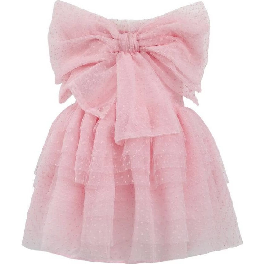 Dream Bow Mini Tulle Dress Peach | Maisonette