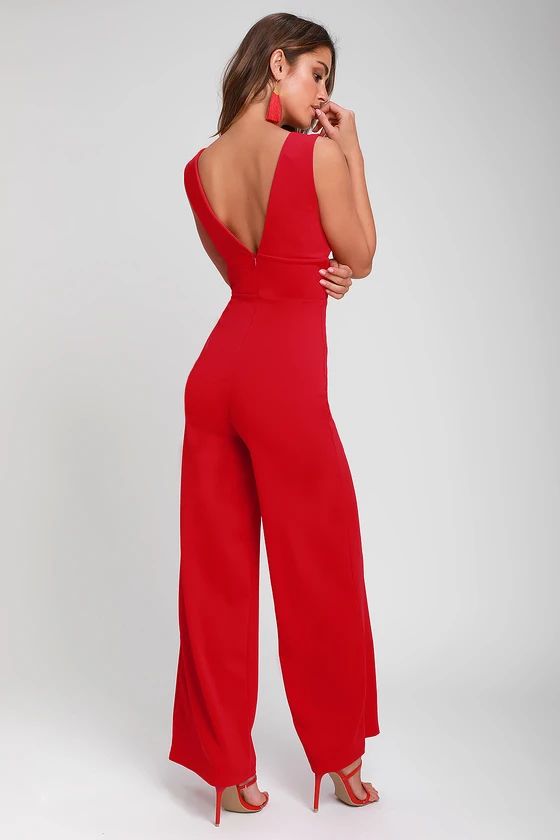 Ready For It Red Sleeveless Wide-Leg Jumpsuit | Lulus (US)