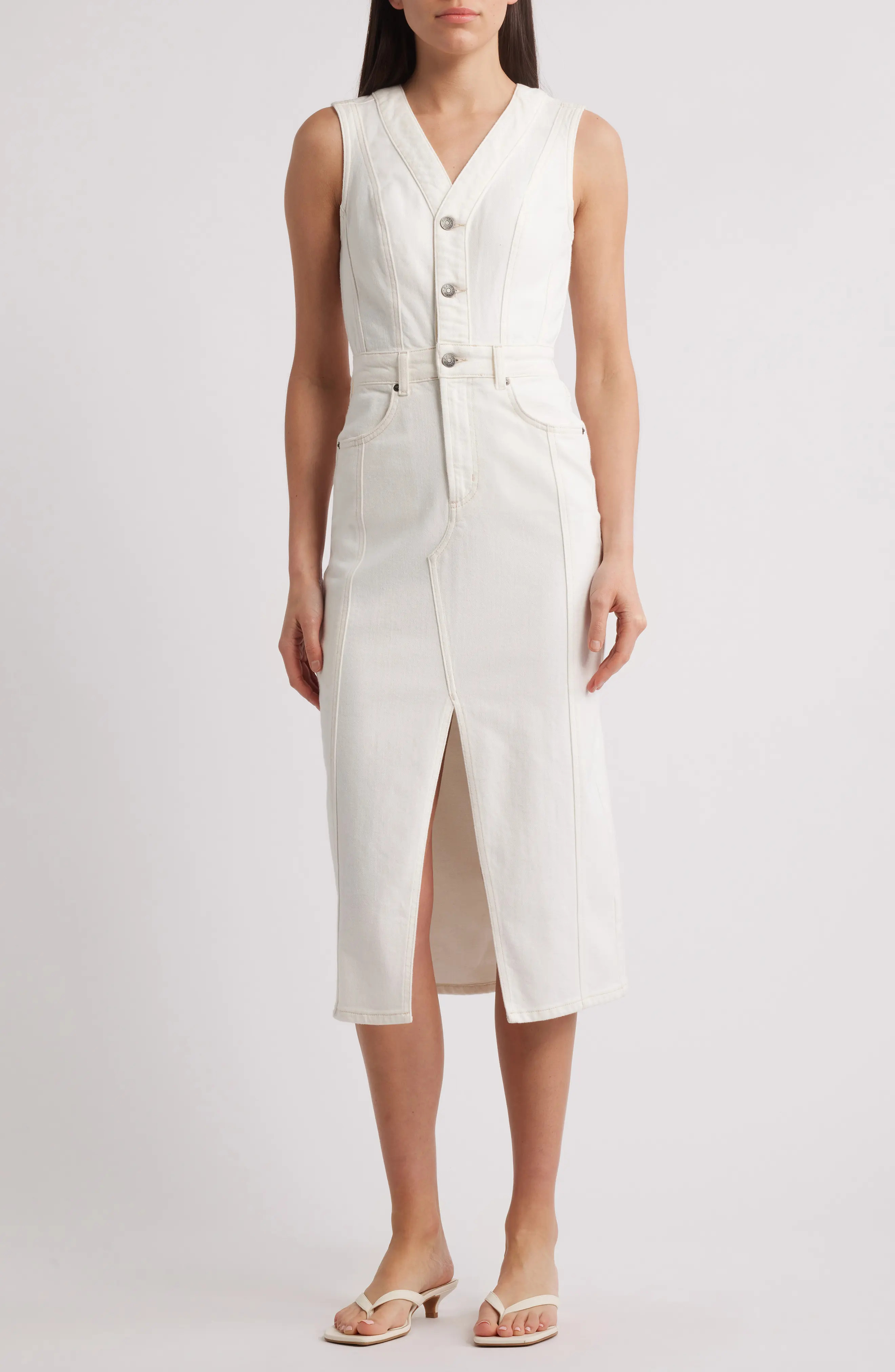 Rails Westwood Sleeveless Denim Dress in Vintage Ecru at Nordstrom Rack, Size Small | Nordstrom Rack