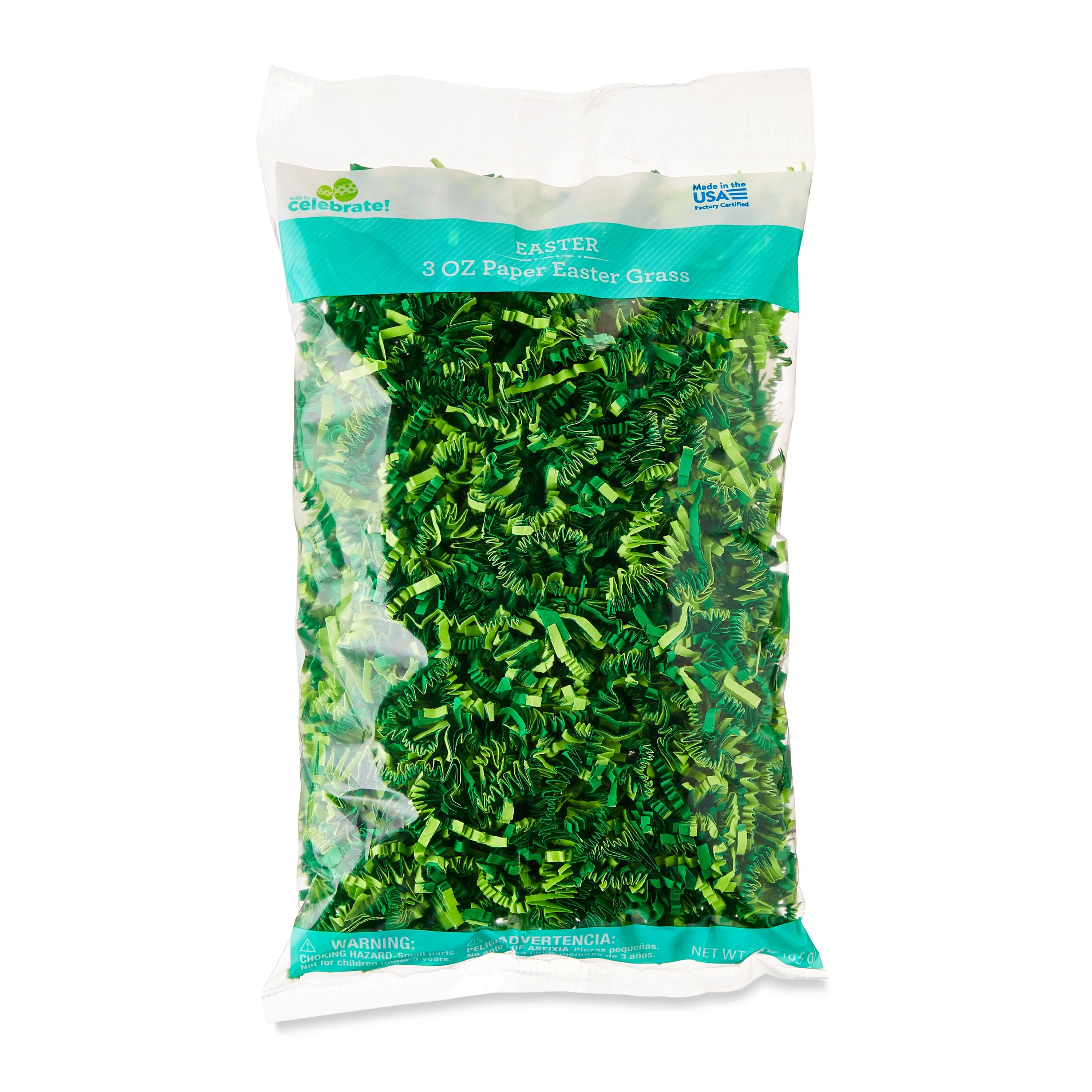 Easter Lime Kiwi Crinkle Paper Grass, 3 oz, by Way To Celebrate | Walmart (US)