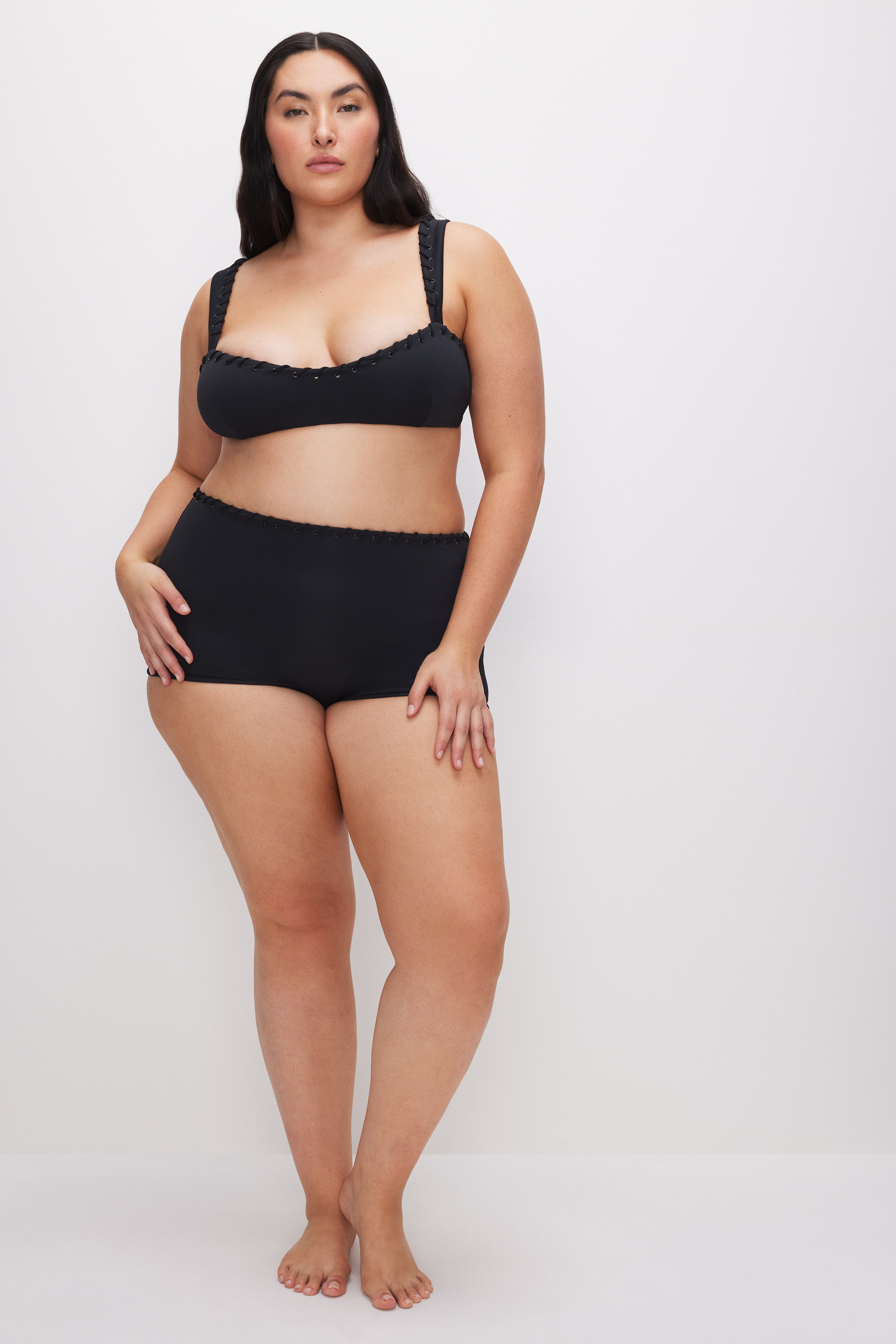 WHIP STITCH COMPRESSION TINY BIKINI TOP | Good American