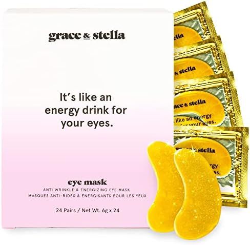 Under Eye Mask - (24 Pairs, Gold) Reduce Dark Circles, Puffy Eyes, Undereye Bags, Wrinkles - Gel ... | Amazon (US)