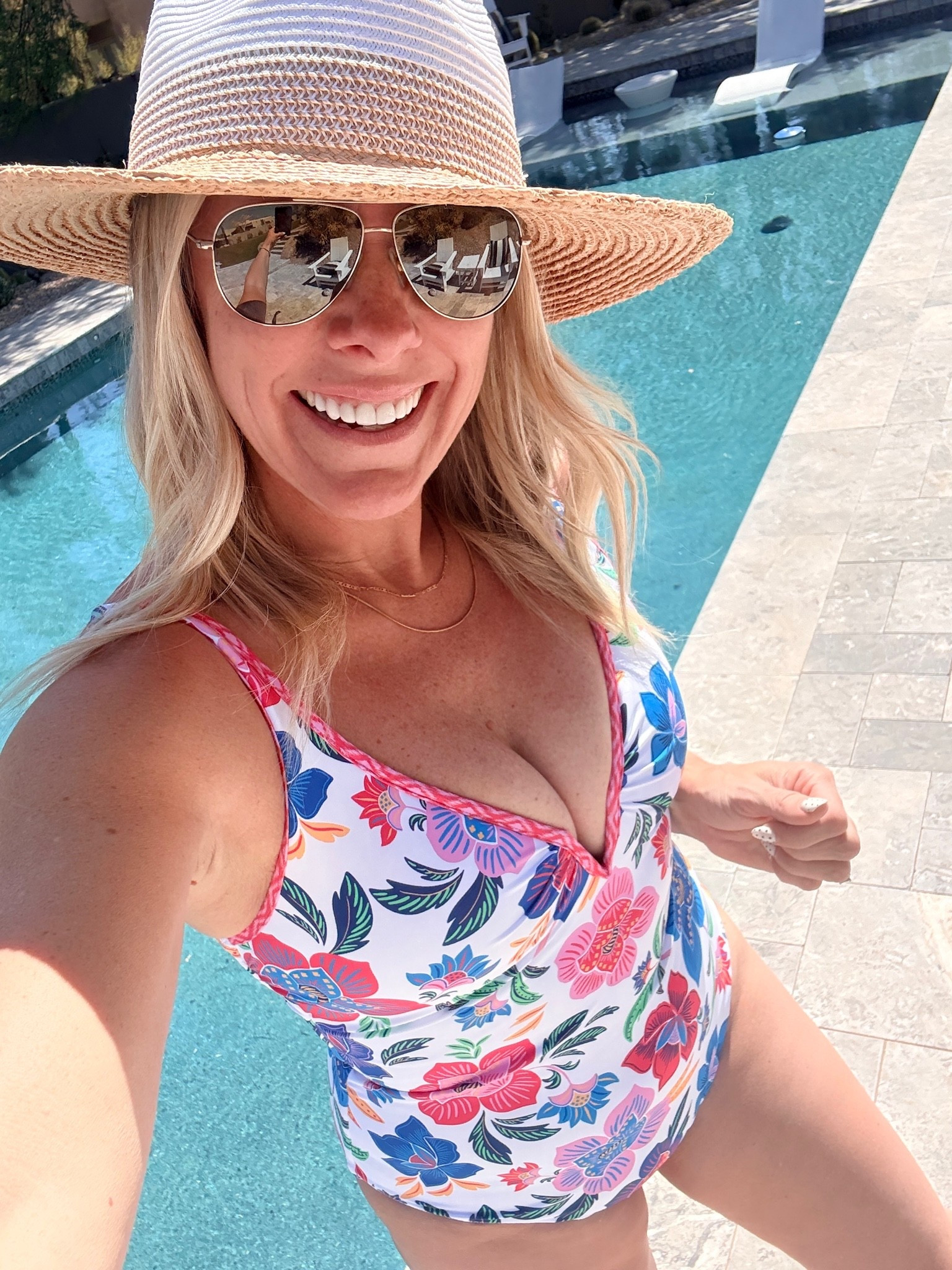 Floral one piece swimsuit I have on the size 6

#LTKMothersDay #LTKSwim #LTKTravel