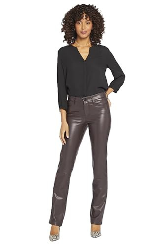 NYDJ Women's Marilyn Straight Denim Jeans, Cordovan, 0 | Amazon (US)